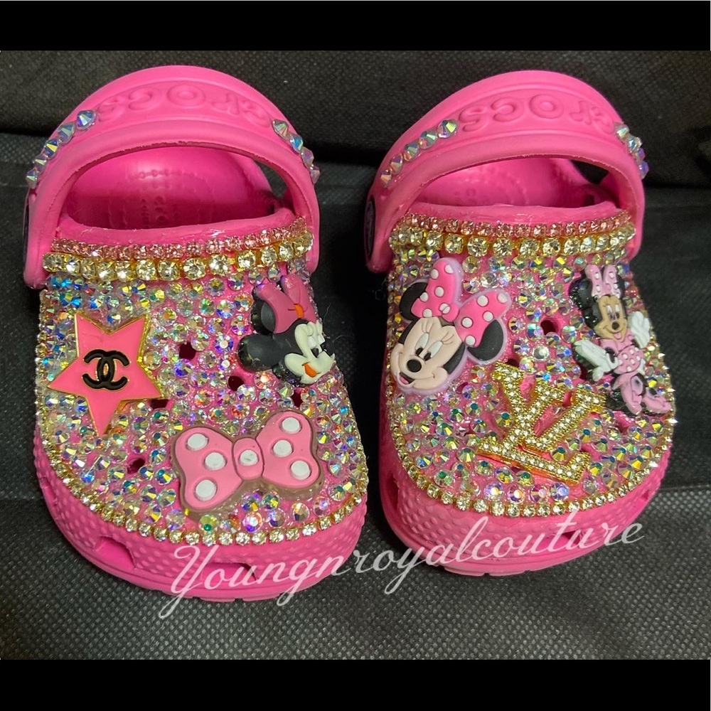 Custom kids croc shoes.   Each pair custom to you.